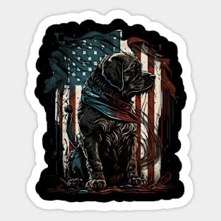 Patriotic Dog Loyalty Sticker